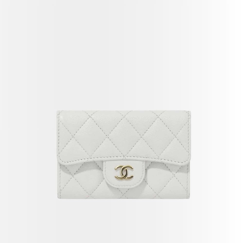Chanel Classic Card Holder Wallet White 11Cm AP0214 B10583 10601