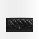 Chanel Classic Long Flap Wallet Black 19cm