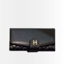 Chanel Classic Long Flap Wallet Black 19Cm