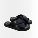 Chanel Criss Cross Slides Black