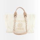 Chanel Deauville CC Canvas Pearl Beige 38Cm