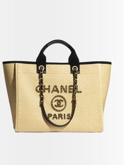 Chanel Deauville Medium Shopping Bag Beige 39Cm A66941 B05086 NB586