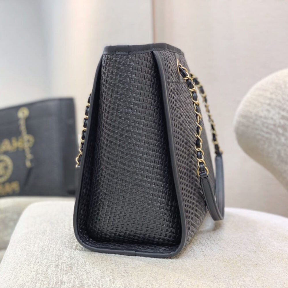 Chanel Deauville Medium Shopping Bag Black 39Cm