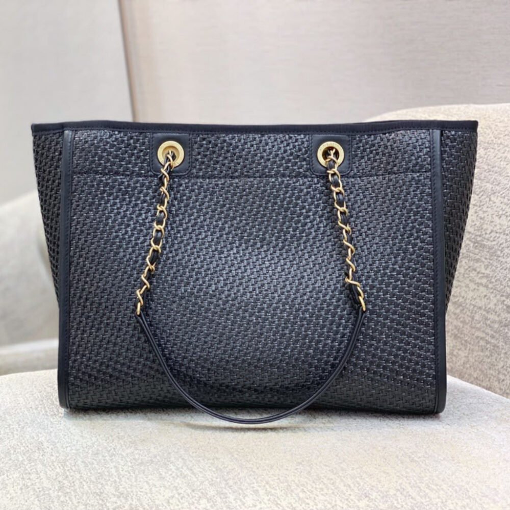 Chanel Deauville Medium Shopping Bag Black 39Cm