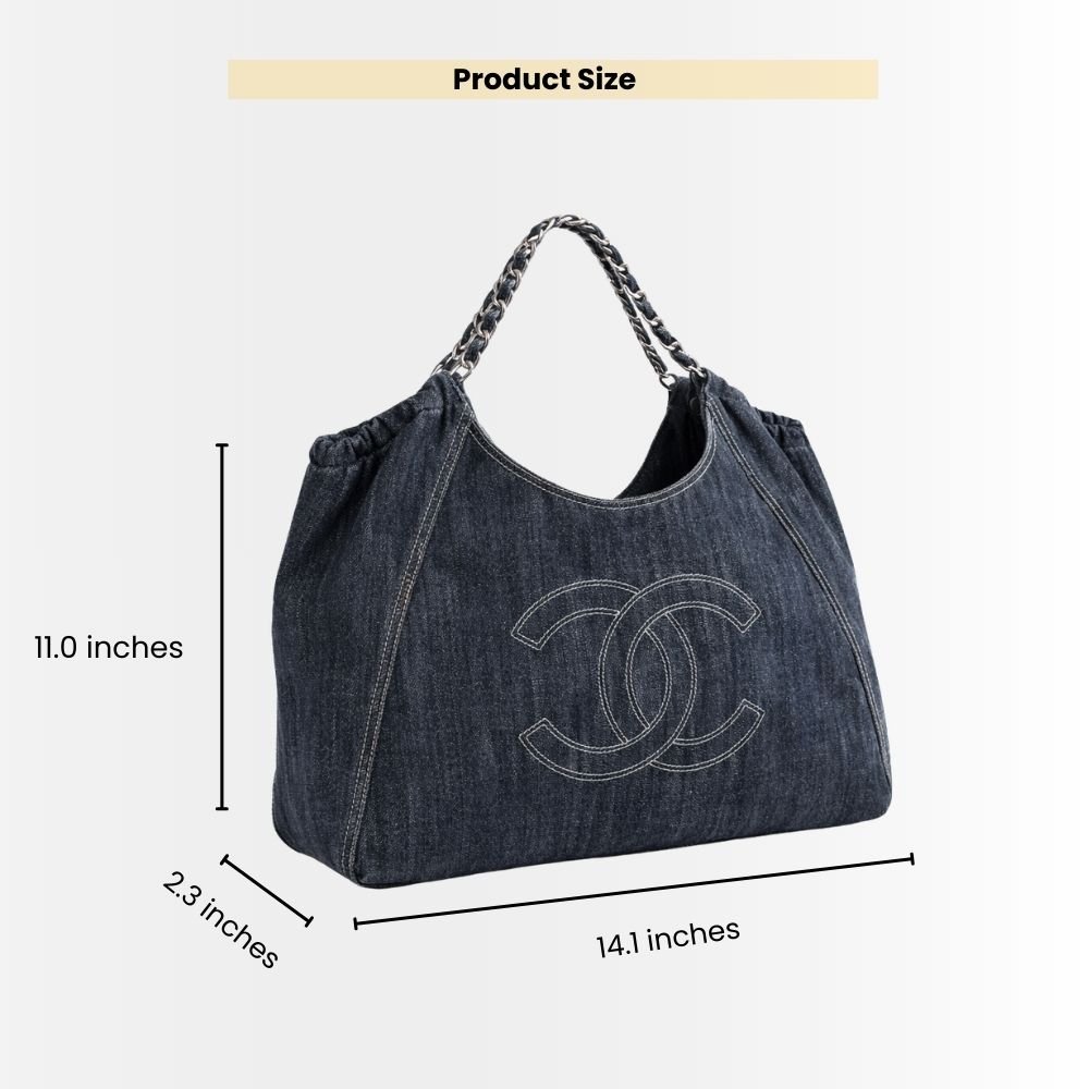 Chanel Denim Timeless CC Tote Blue 36cm