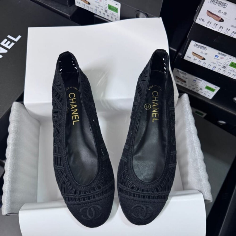 Chanel Embroidered Cotton Black G46984 B22762 94305