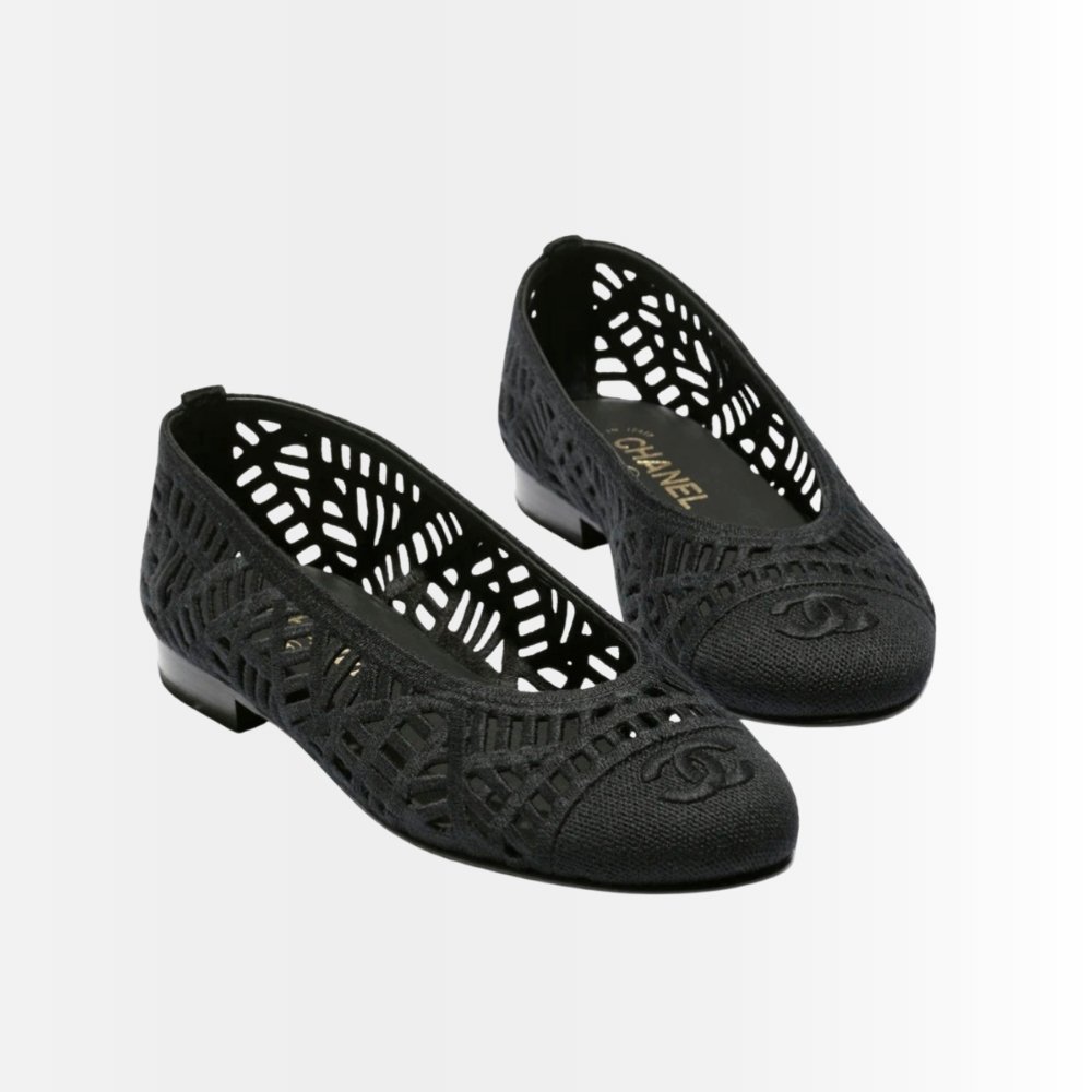 Chanel Embroidered Cotton Black G46984 B22762 94305