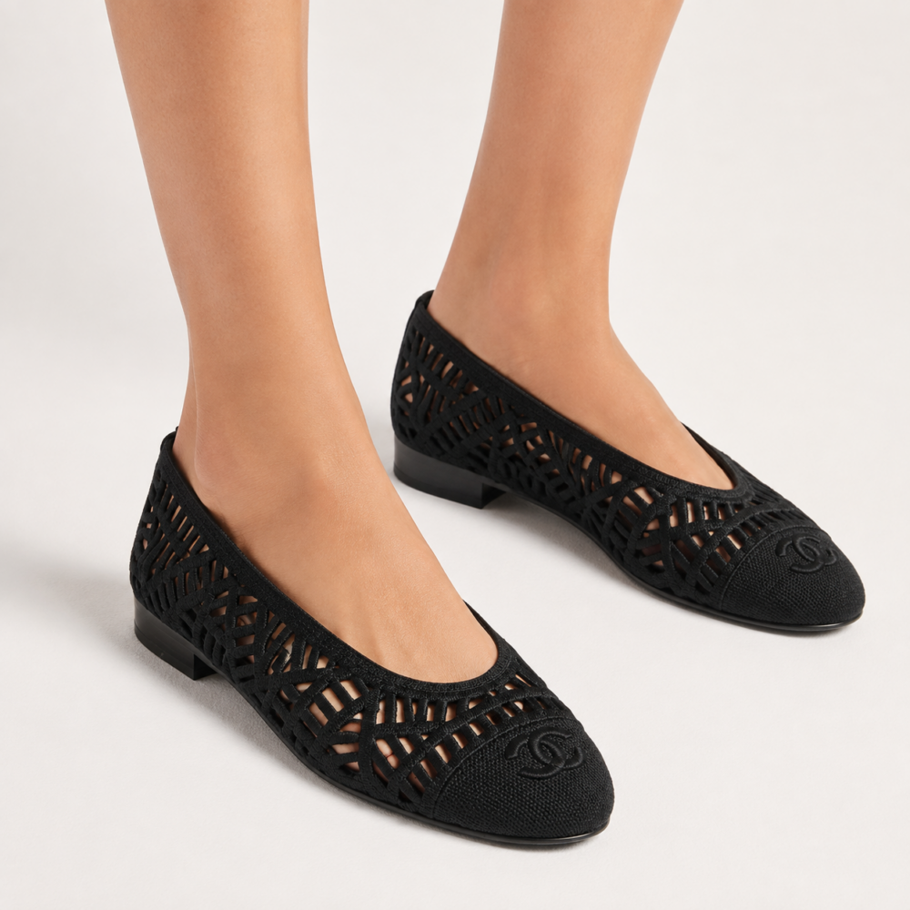 Chanel Embroidered Cotton Black G46984 B22762 94305