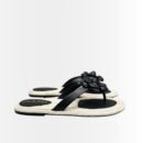 Chanel Flip Flops With Camellia Black
