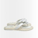 Chanel Flip Flops With Camellia White
