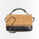 Chanel Large Flap Bag With Top Handle Shiny And Gold Tone Metal Brown Black 29Cm AS5637 B20827 U1536