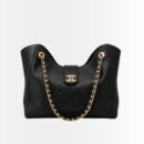 Chanel Large Shopping Bag Grained Leather Black 32Cm