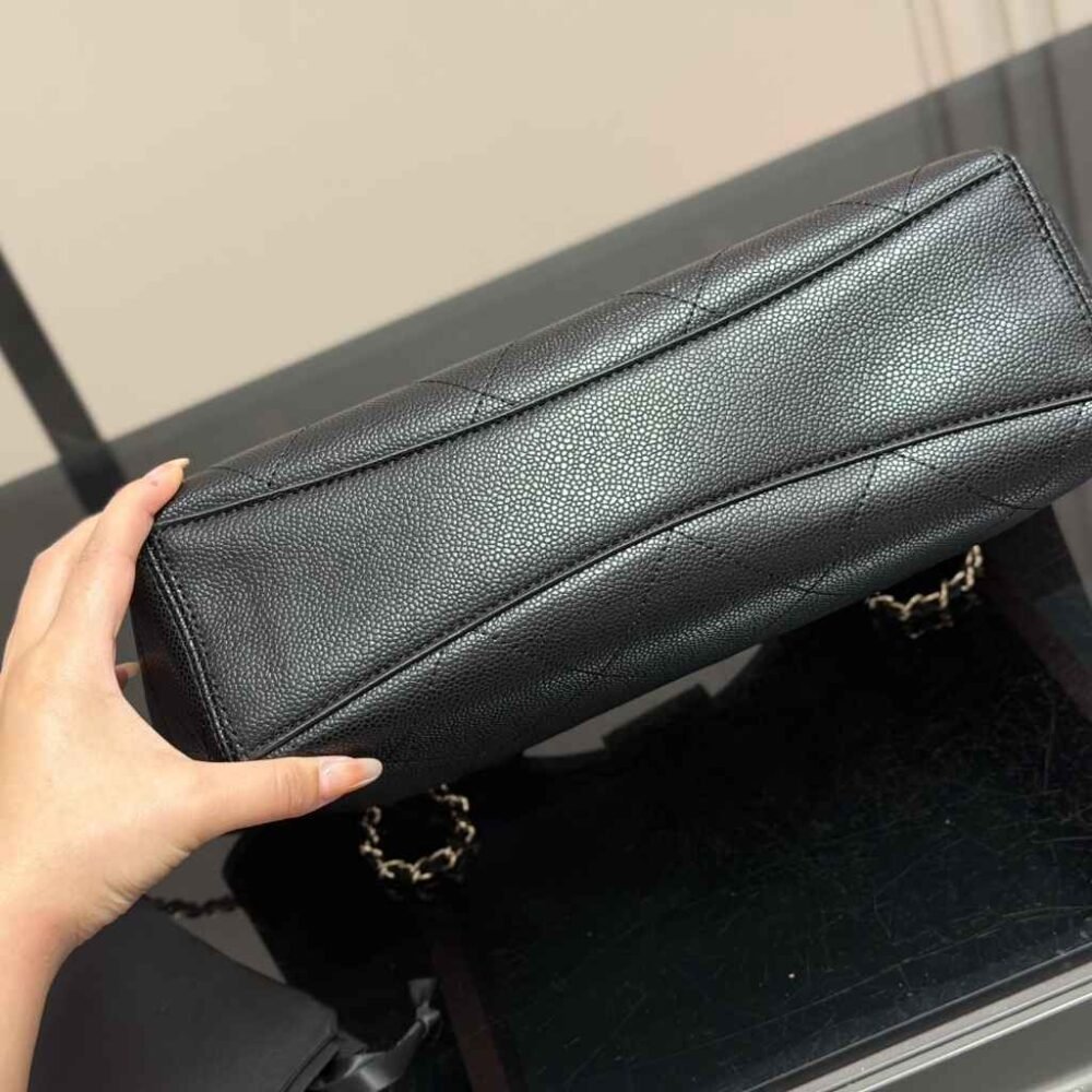 Chanel Large Shopping Bag Grained Leather Black 32Cm