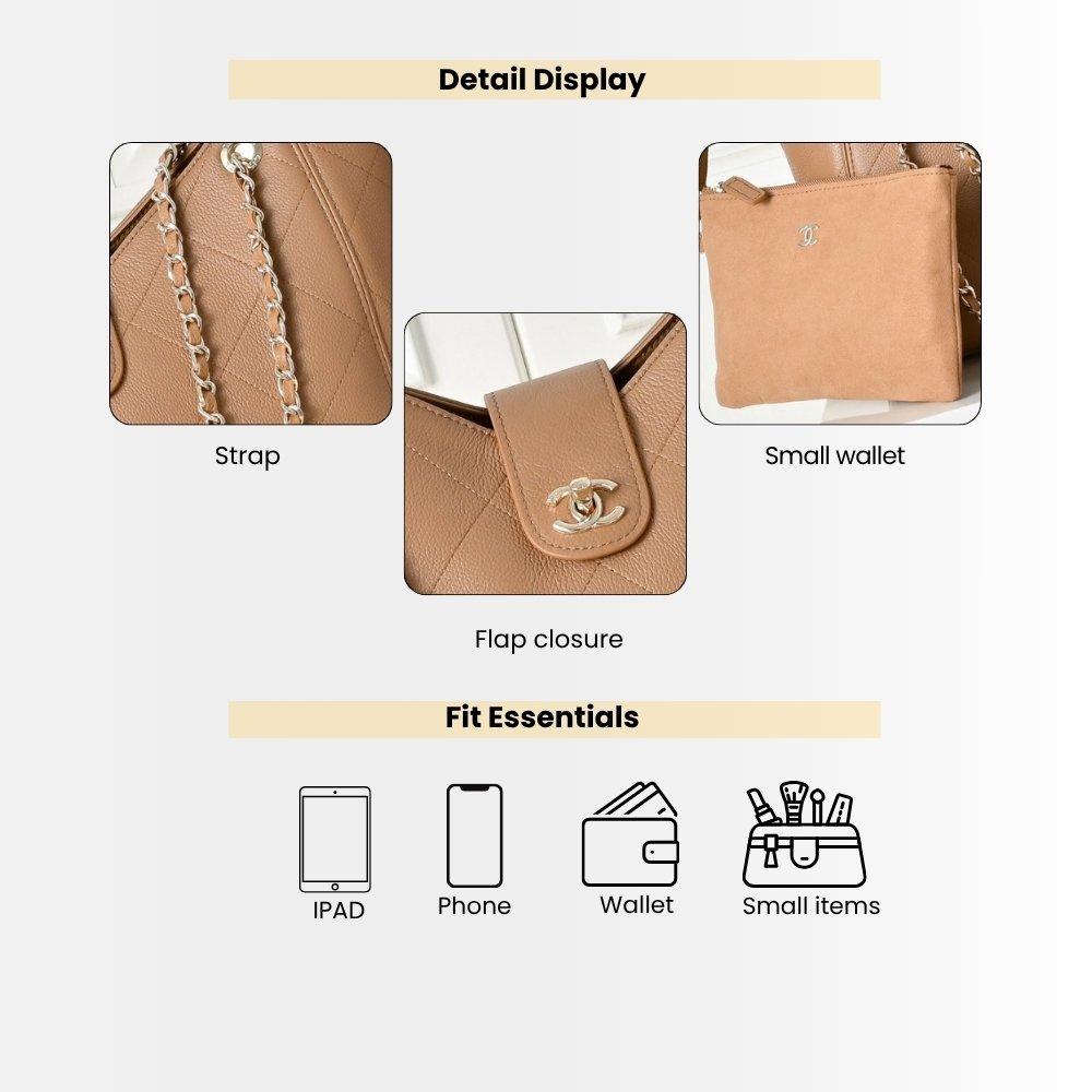 Chanel Large Shopping Bag Light Brown 32Cm AS6095 B23333 U6547