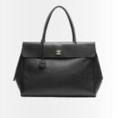Chanel Large Tote Bag Grained And Gold Tone Metal Black 43cm AS6289 B24248 94305