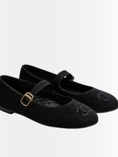Chanel Mary Jane Ballet Flats Black