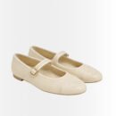 Chanel Mary Jane Ballet Flats Cream