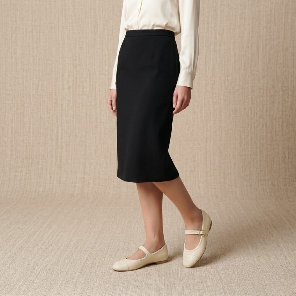 Chanel Mary Jane Ballet Flats Cream