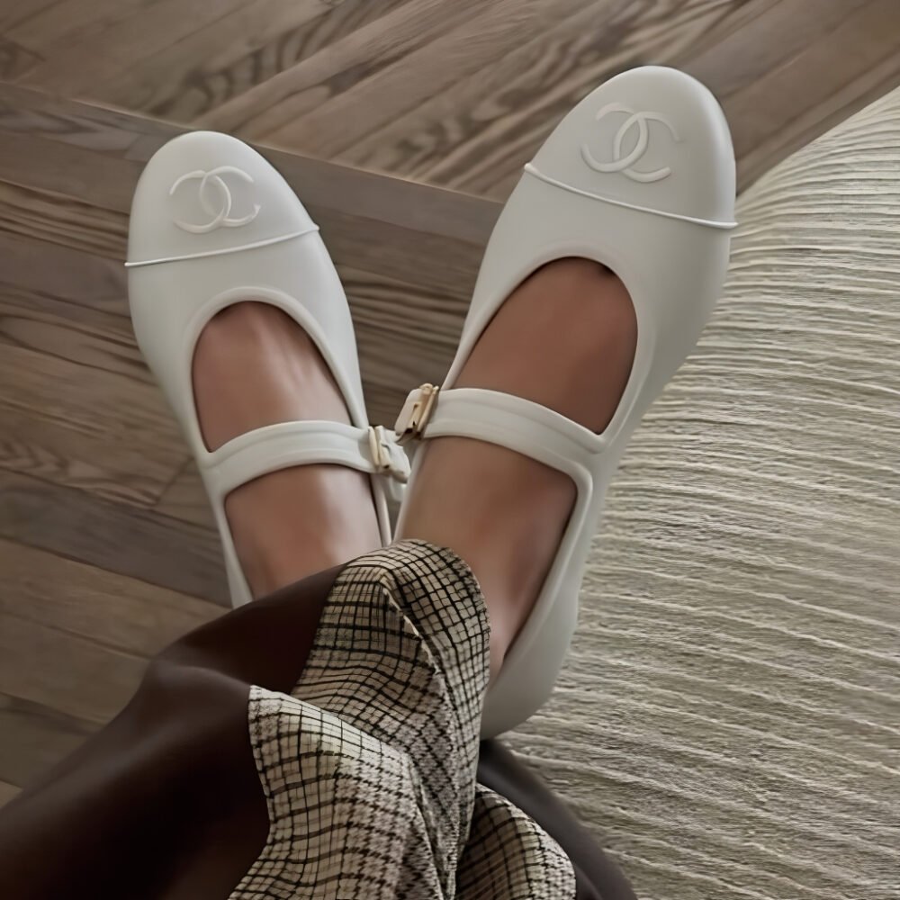 Chanel Mary Jane White Leather G46467 X01000 U7048