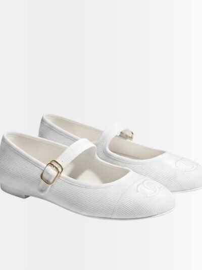 Chanel Mary Janes Ballet White G47256 X01000 U9849