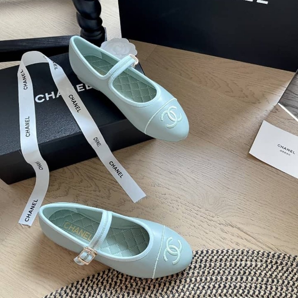 Chanel Mary Janes Light Blue