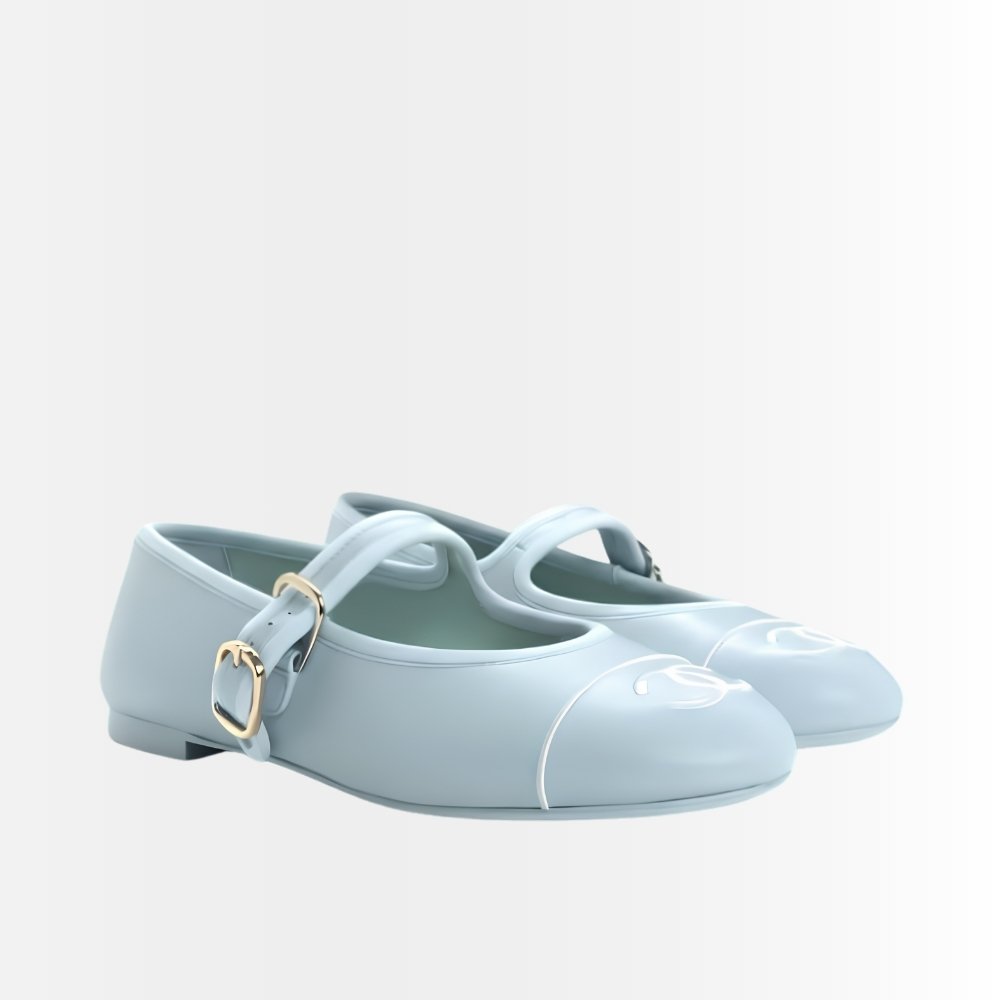 Chanel Mary Janes Light Blue