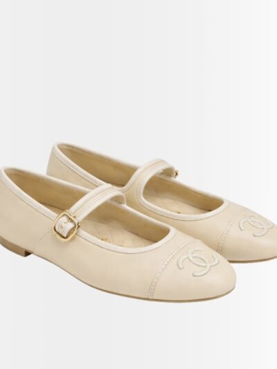 Chanel Mary Janes Light Cream