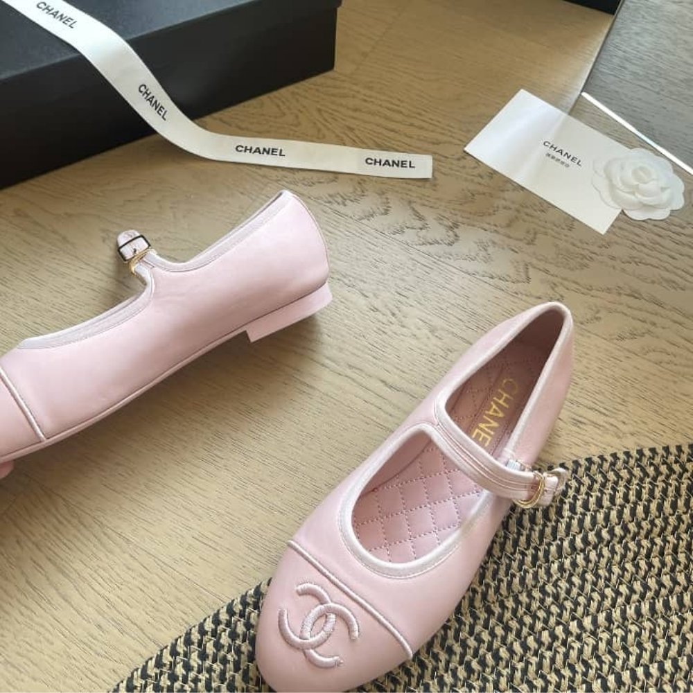 Chanel Mary Janes Light Pink