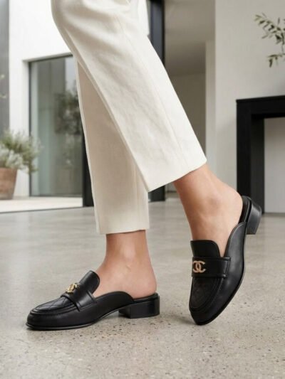 Chanel Matelasse Mules Black G36510