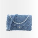 Chanel Medium CC Chain Flap Quilted Denim Jumbo Blue 25Cm