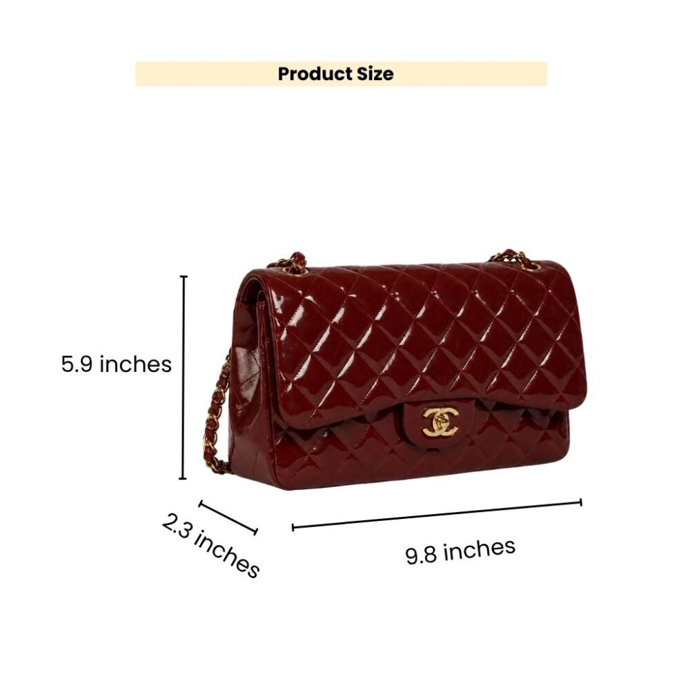 Chanel Medium Classic Double Flap Bag Burgundy 25Cm
