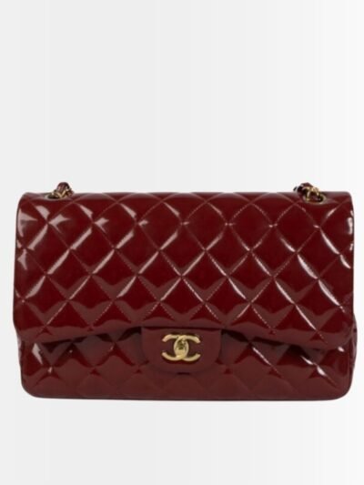 Chanel Medium Classic Double Flap Bag Burgundy 25Cm