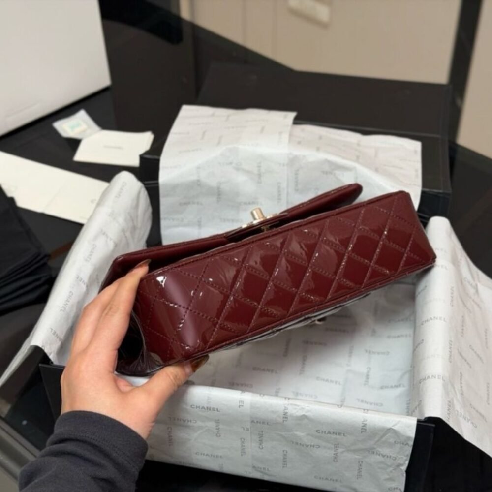 Chanel Medium Classic Double Flap Bag Burgundy 25Cm