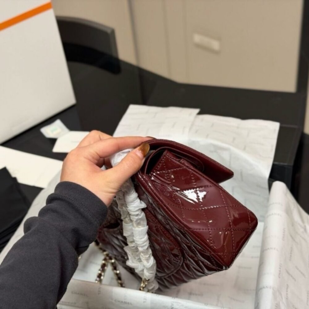 Chanel Medium Classic Double Flap Bag Burgundy 25Cm