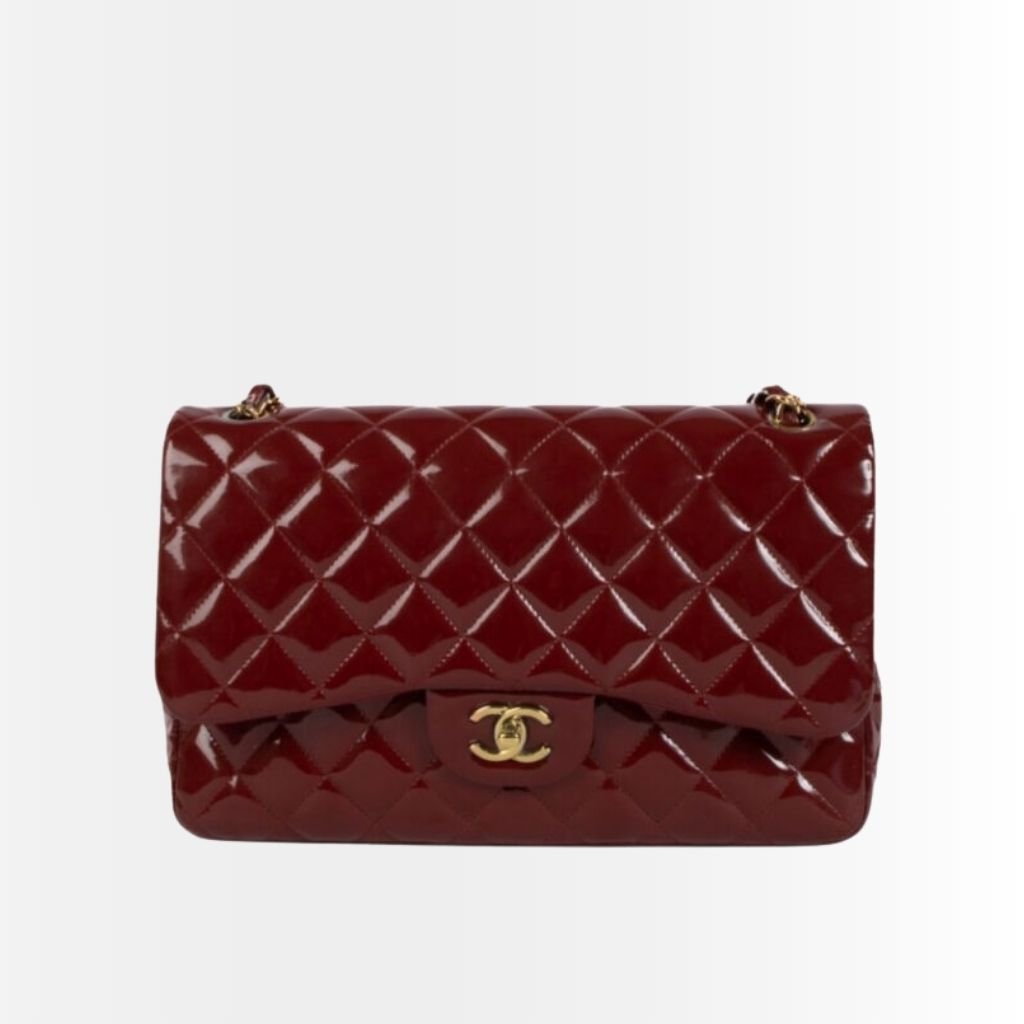 Chanel Medium Classic Double Flap Bag Burgundy 25Cm