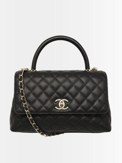 Chanel Medium Coco Handle Bag Black 29cm A92991 B05061 94305