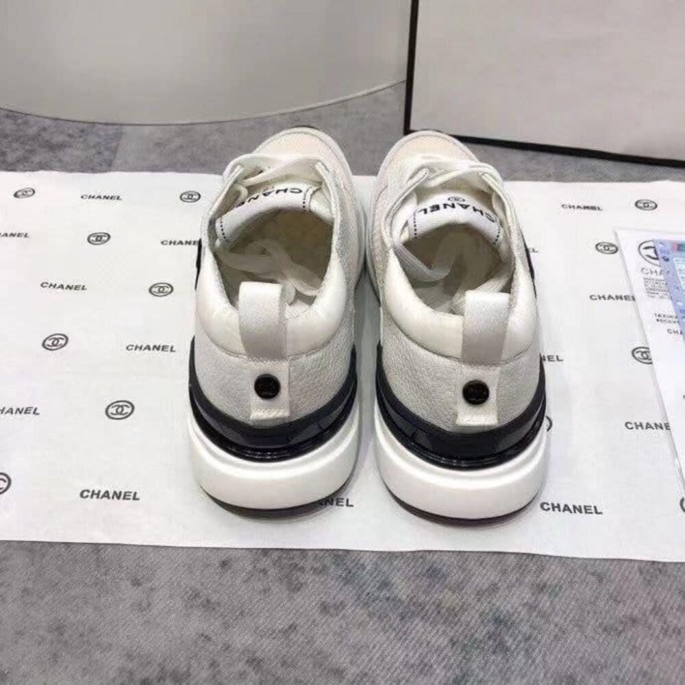 Chanel Mesh Suede Sneaker White Black G37492 Y55236 10601