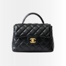 Chanel Mini Flap Top Handle Bag And Gold Metal Black 20Cm AS5355 B19386 94305
