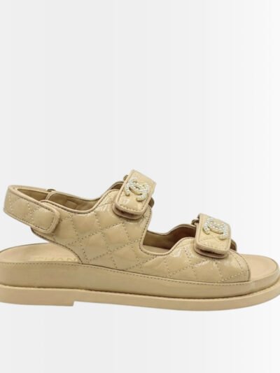 Chanel Quilted Sandals Beige G35927 B20276 U0450