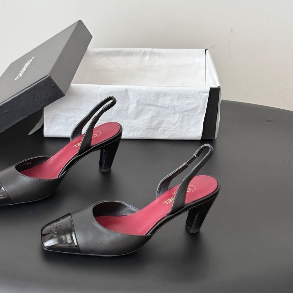 Chanel Slingbacks Smooth And Shiny Leather Black G47515 B25781 94305
