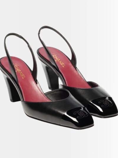 Chanel Slingbacks Smooth And Shiny Leather Black G47515 B25781 94305