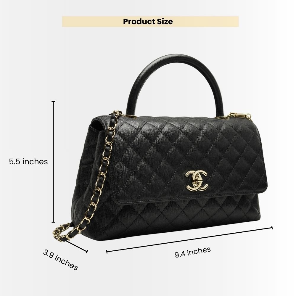 Chanel Small Coco Handle Bag Black 24cm A92990 B05061 94305