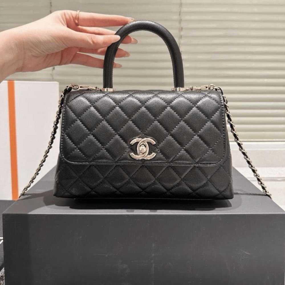 Chanel Small Coco Handle Bag Black 24cm A92990 B05061 94305
