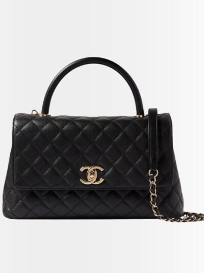 Chanel Small Coco Handle Bag Black 24cm A92990 B05061 94305