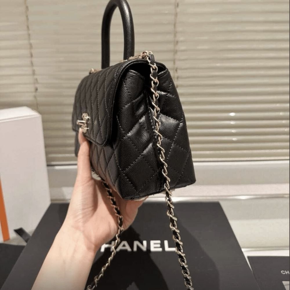 Chanel Small Coco Handle Bag Black 24cm A92990 B05061 94305