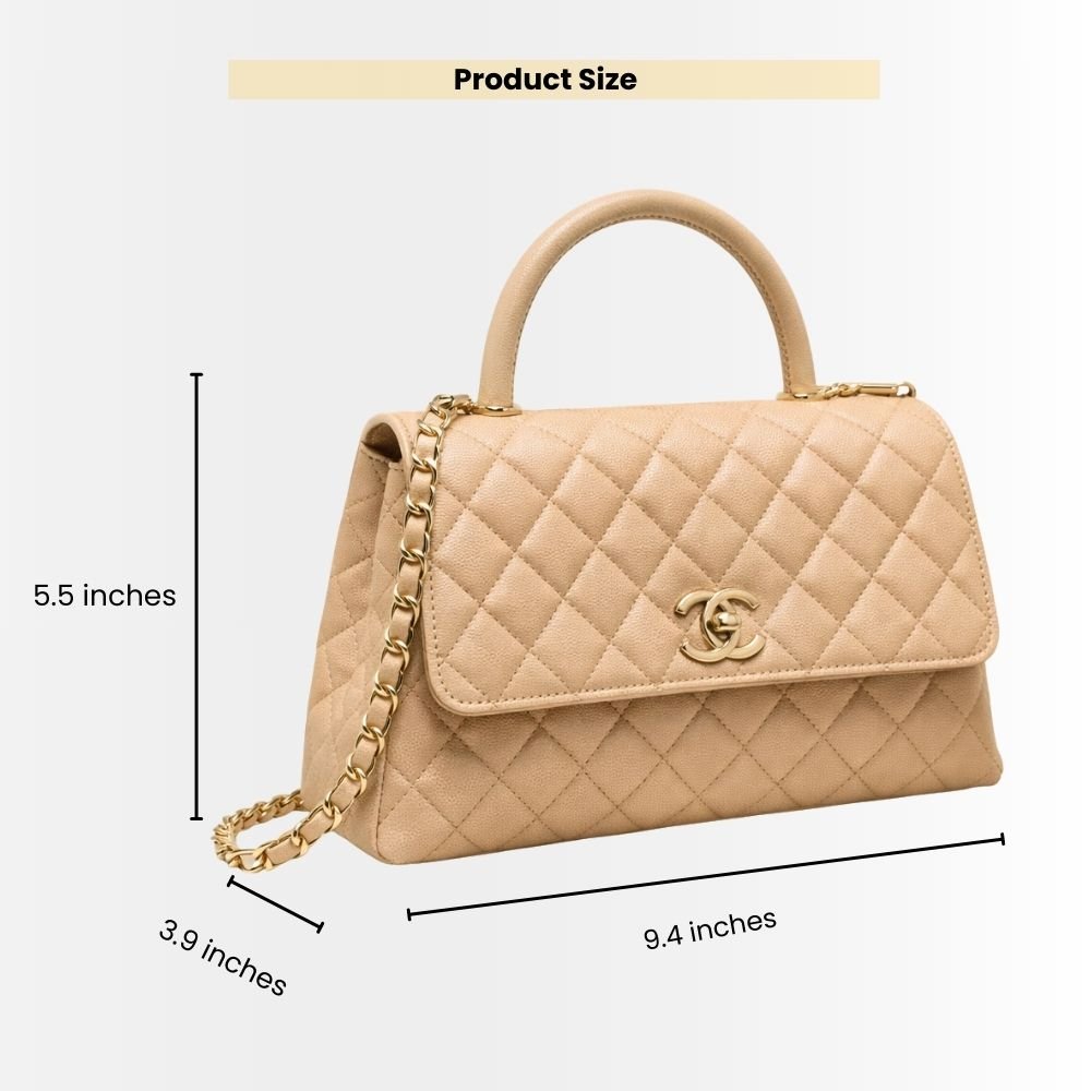 Chanel Small Coco Handle Bag Dark Beige 24Cm A92990