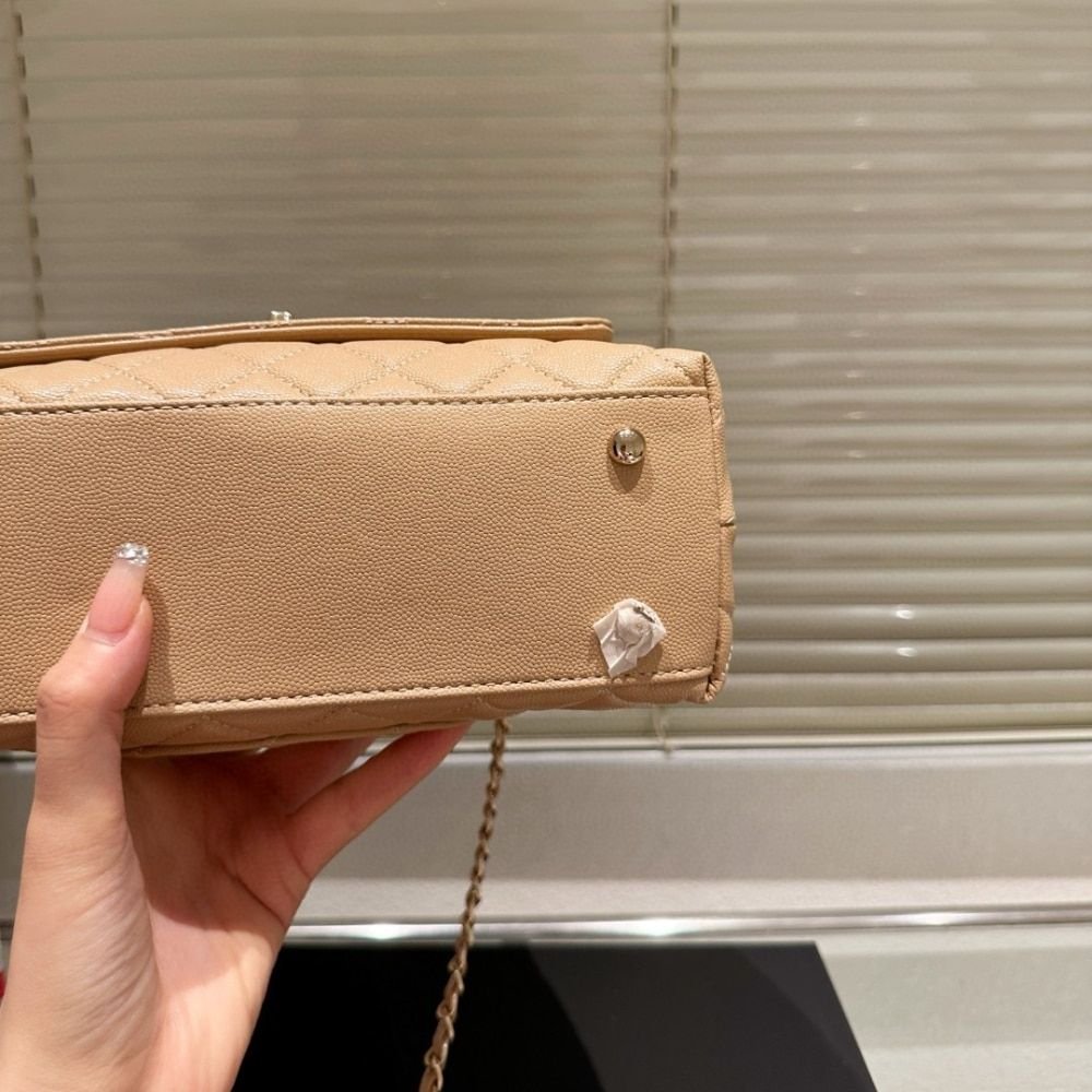 Chanel Small Coco Handle Bag Dark Beige 24Cm A92990