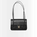 Chanel Small Flap Bag Grained Shiny Black 22cm AS6130 B23483 94305