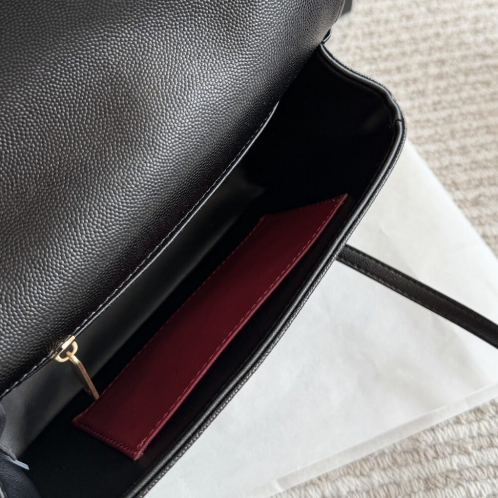 Chanel Small Flap Bag Grained Shiny Black 22cm AS6130 B23483 94305
