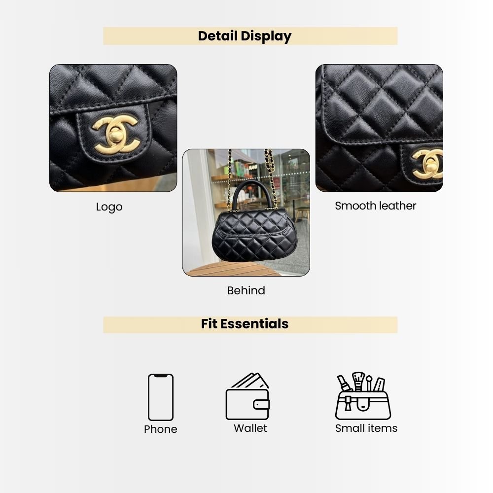 Chanel Small Flap Bag With Top Handle Black 20cm AS4573 B15144 94305